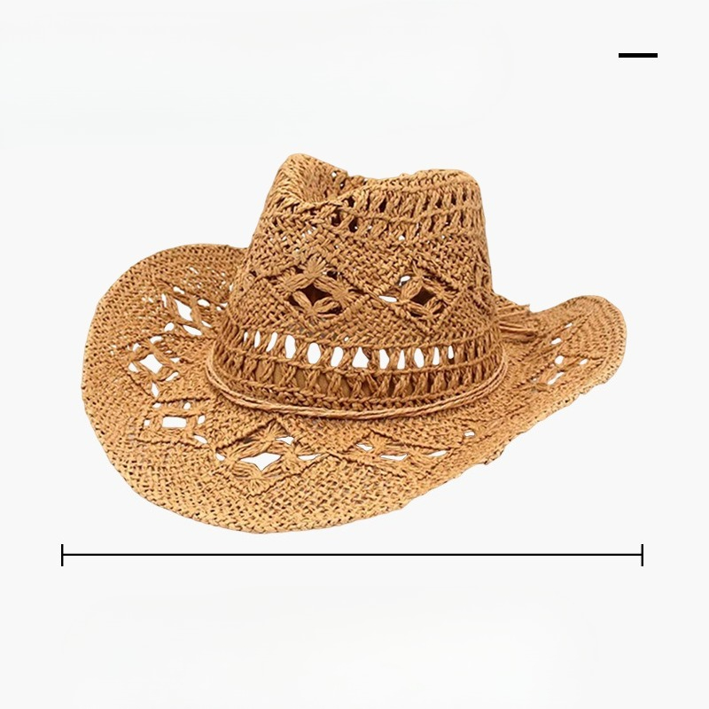 Women Hollow Crochet Cowboy St - Cowboy Hat Straw 评论和价格