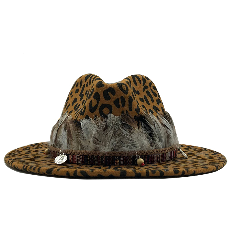 2019 new Trend Unisex Flat Bri - Fedora Hat Wool 评论和价格