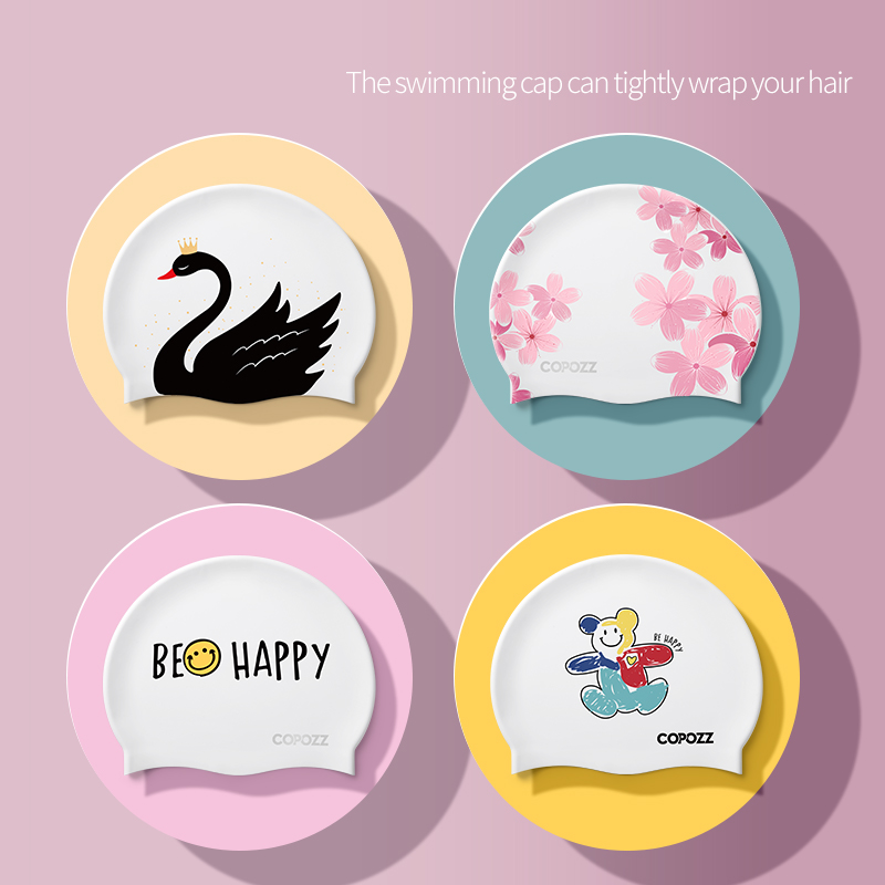 Pattern Adult Swimming Caps Me - Swim Hat Silicone 评论和价格