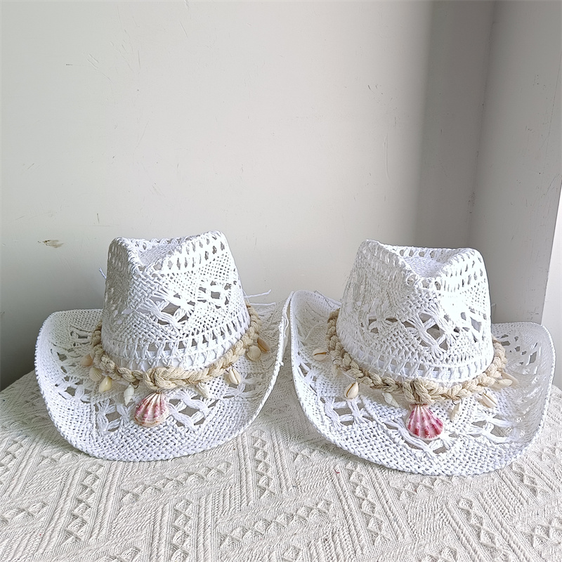 Shell Malan cowboy hat retro s - Cowboy Hat Straw 评论和价格